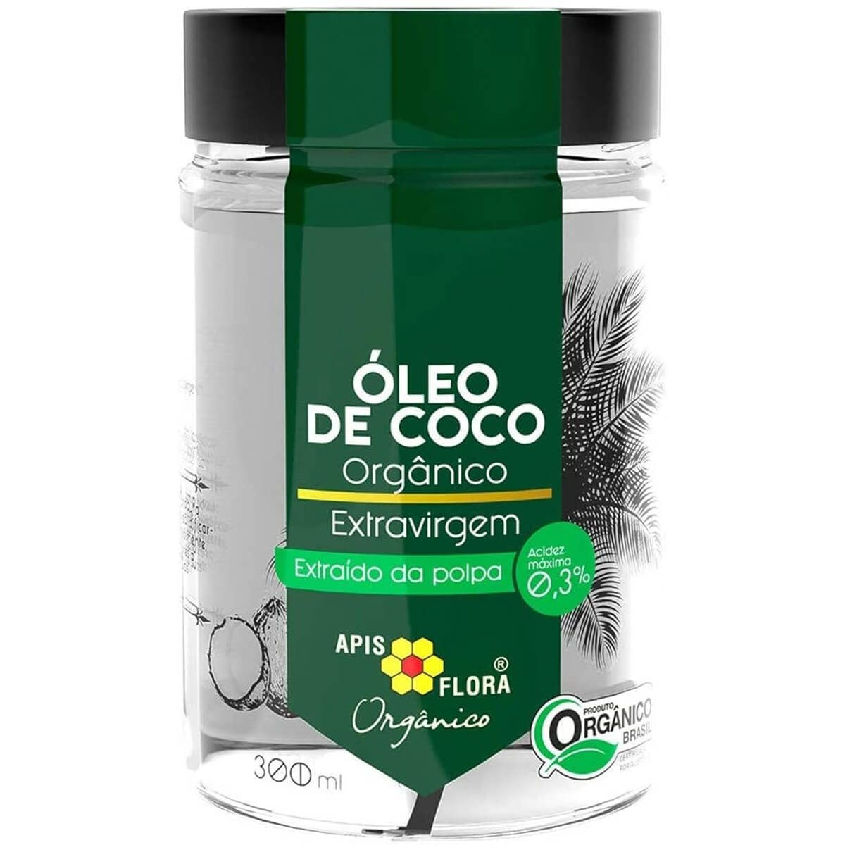 Óleo de Coco Orgânico Extravirgem Apis Flora Vidro 300 ml