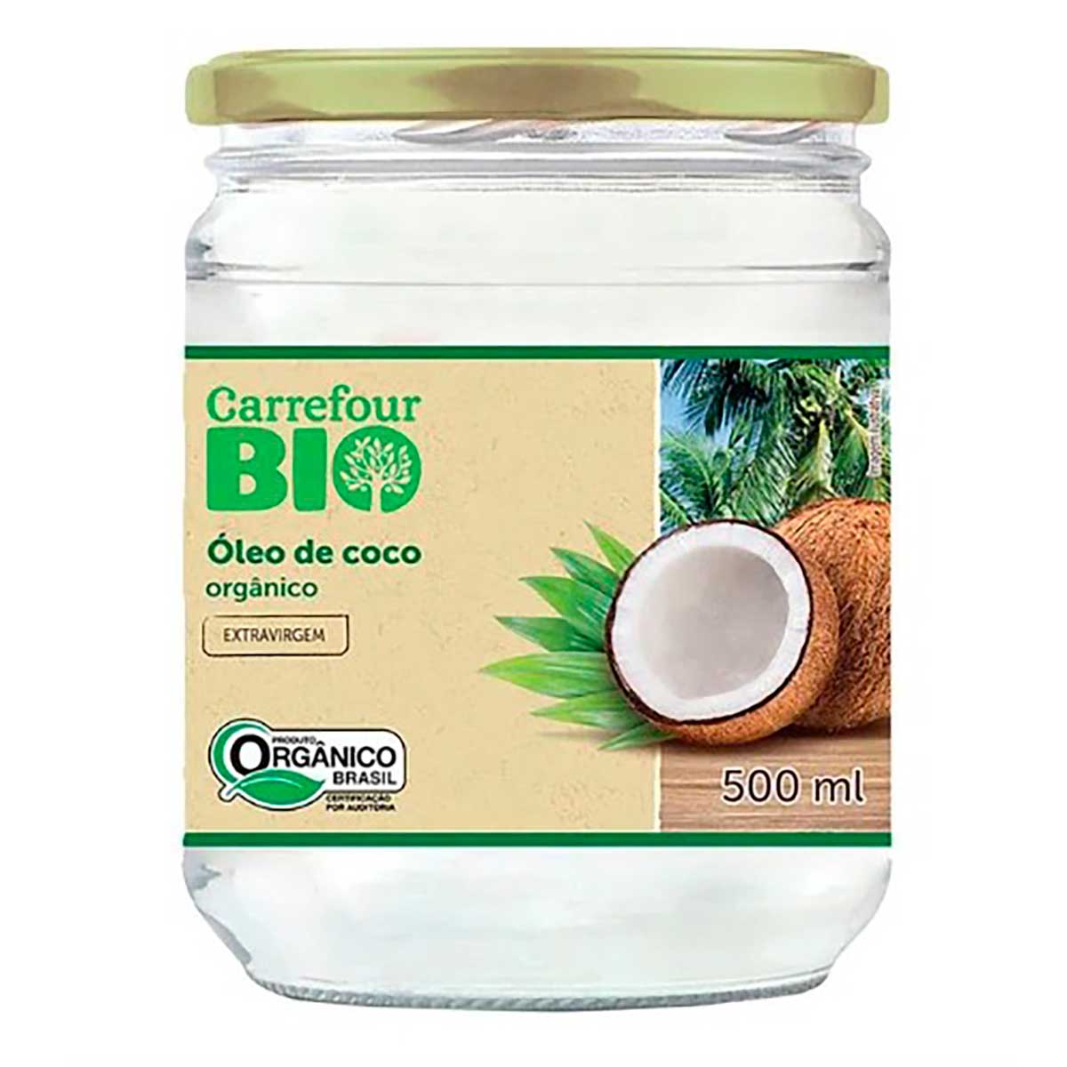 Óleo de Coco Extra Virgem Orgânico Carrefour Bio 500 ml