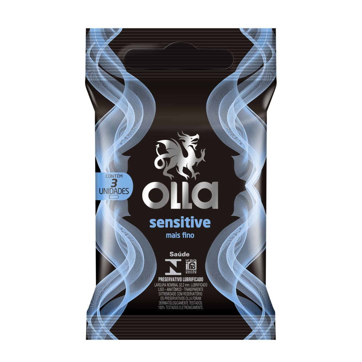 Preservativo Olla Sensitive com 3 unidades