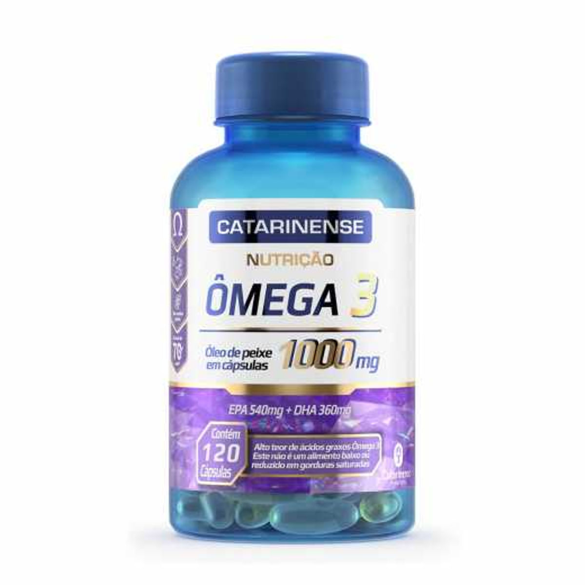 Suplemento Alimentar Ômega 3 1000 mg Catarinense 120 Cápsula