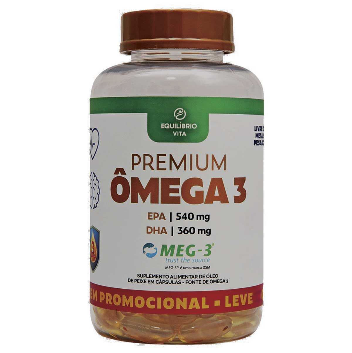 Ômega 3 1000mg 120 Cápsulas Equilíbrio Vita