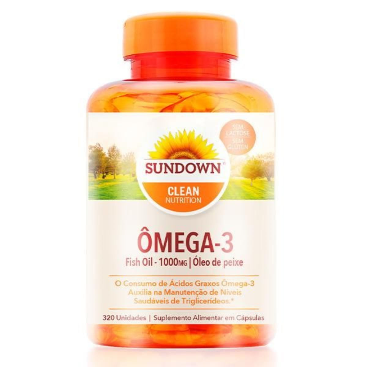 Ômega 3 Fish Oil 1000 mg Sundown Vitaminas 320 comprimidos