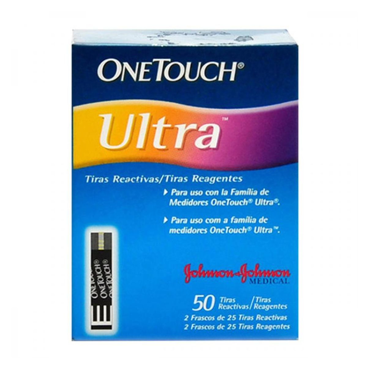 Tiras Para Controle de Glicemia Onetouch Ultra com 50 unidades