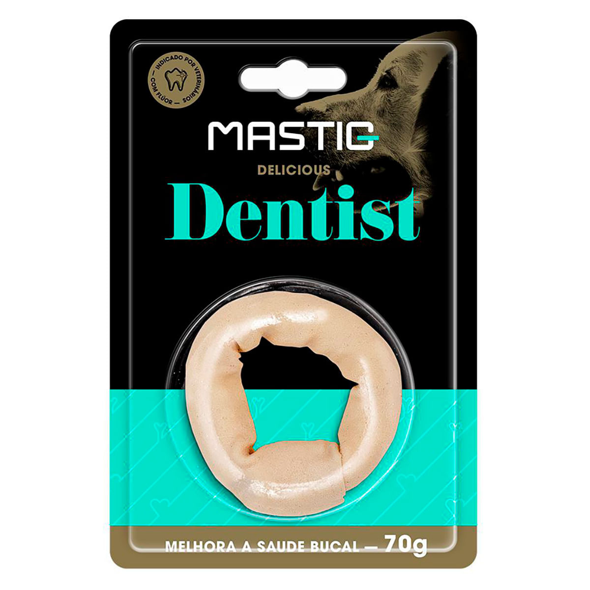 Petisco Osso Dental Donut para Cães Adultos e Filhotes Mastig 3 dentist