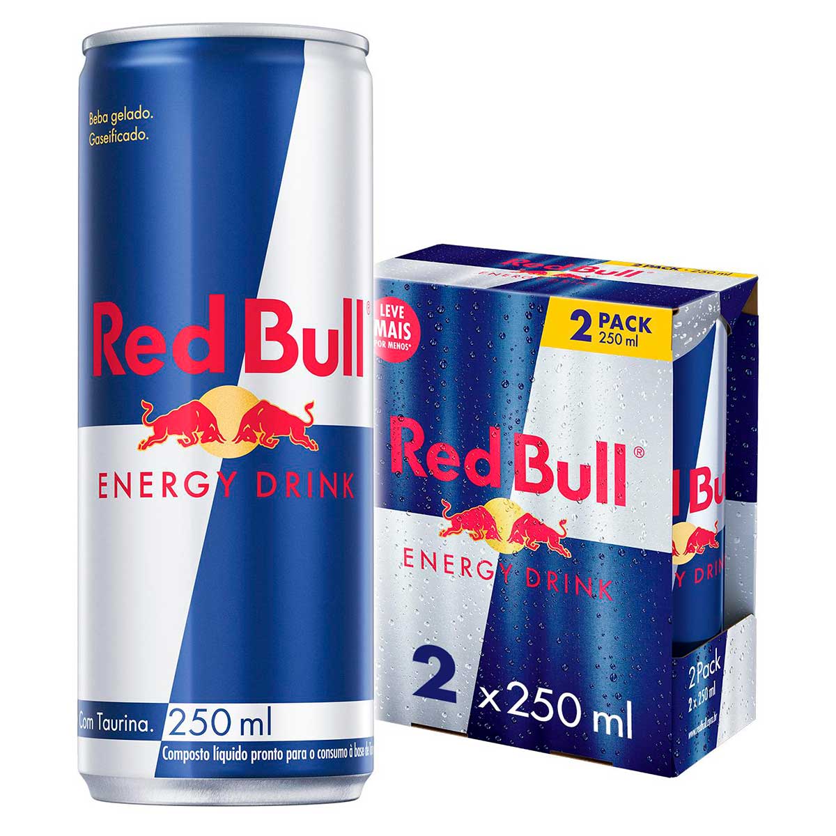 Energético Red Bull Energy Drink, 250 ml (2 latas)