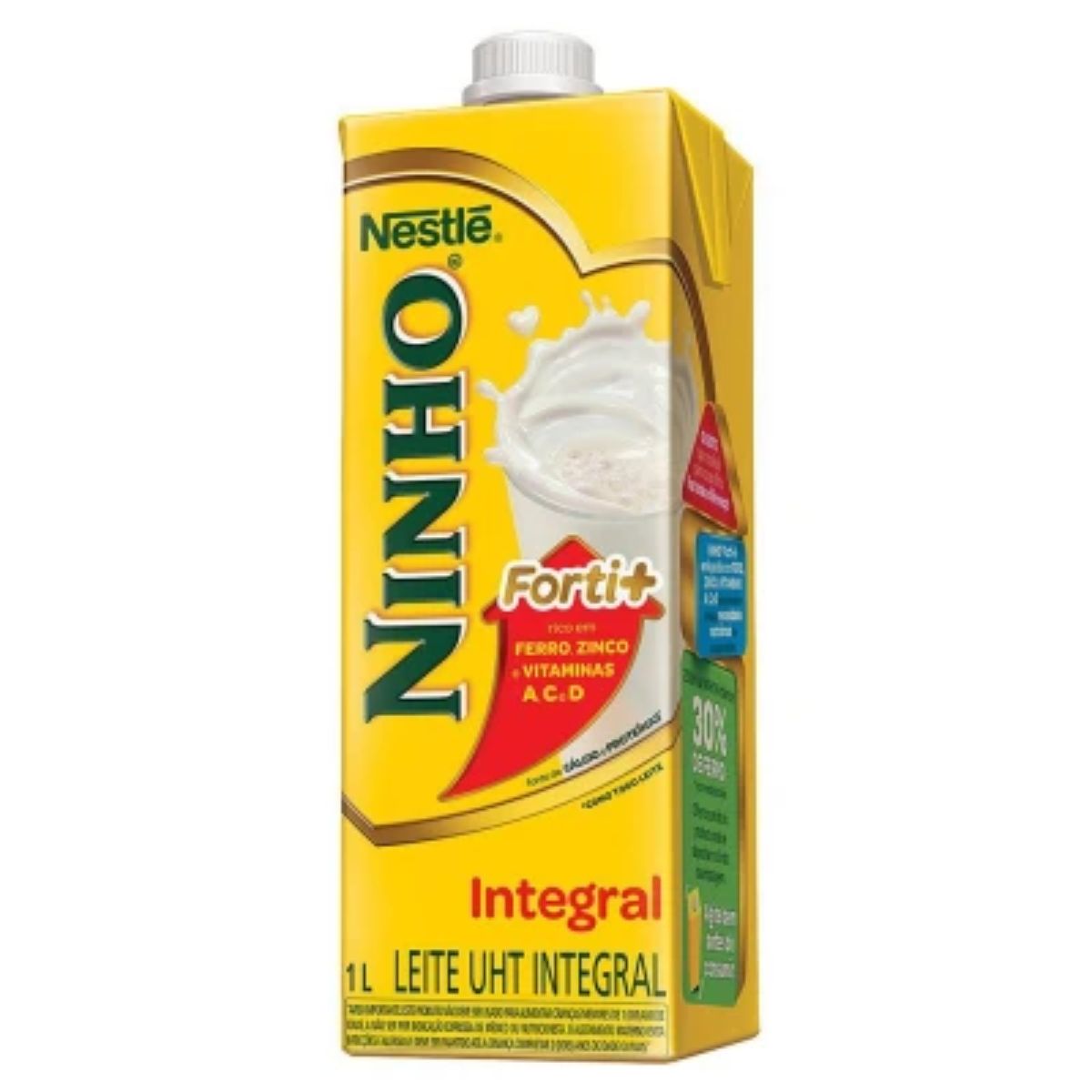 Leite Uht Integral Nestlé Ninho Forti+ Caixa com Tampa 1 L