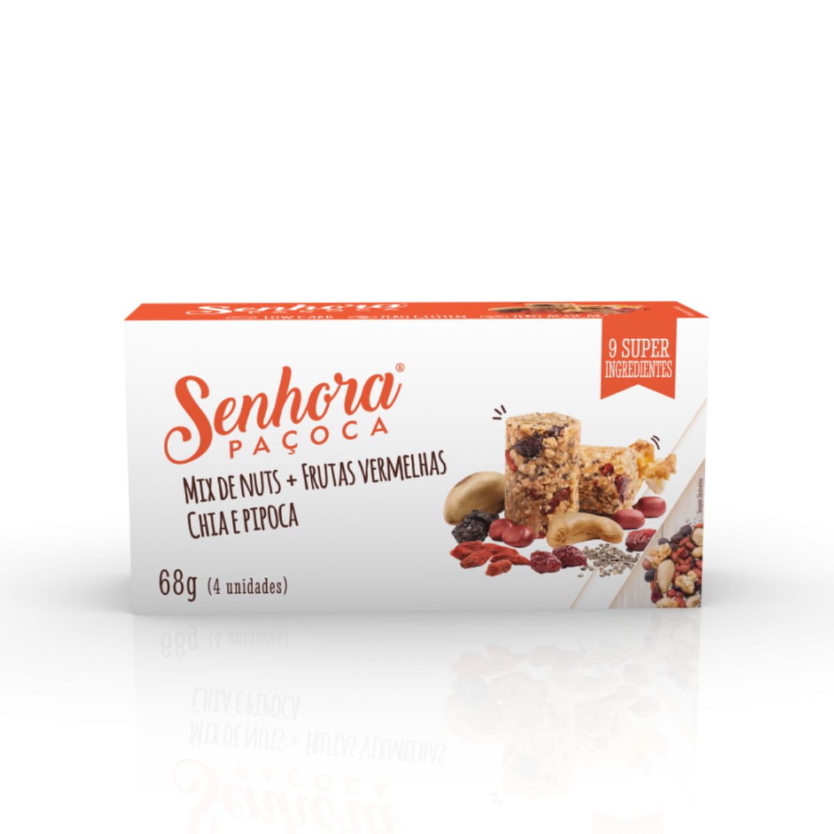 Paçoca Mix de Nuts + Frutas Vermelhas da Senhora 68 g