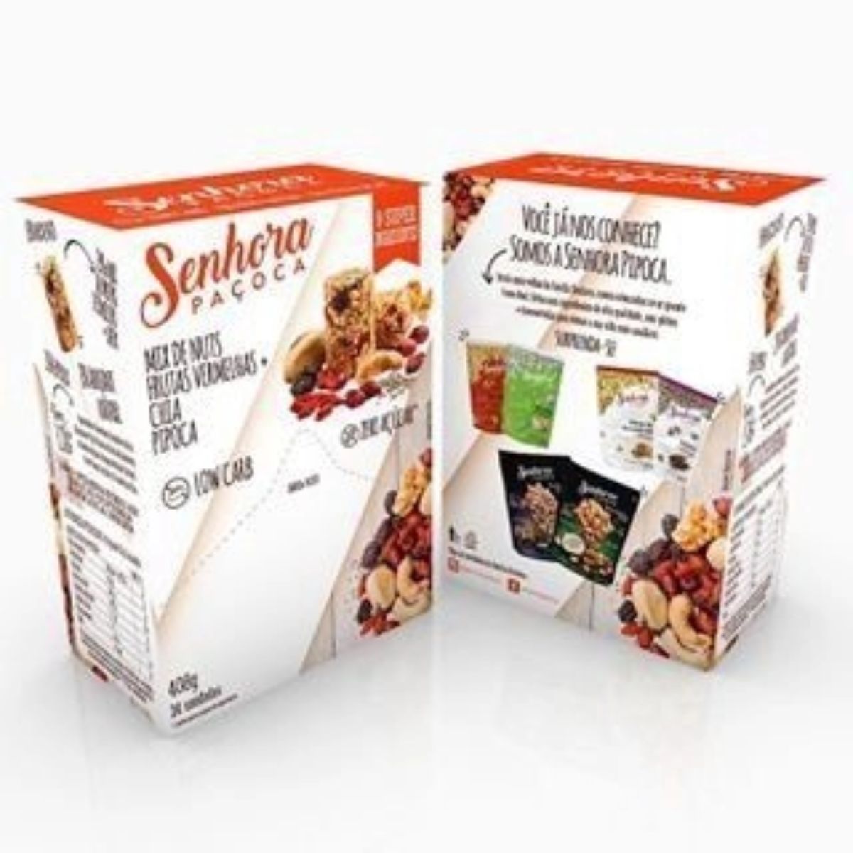 Senhora Paçoca Mix Nuts/Frutas Vermelhas/Chia/Pipoca Com 17g