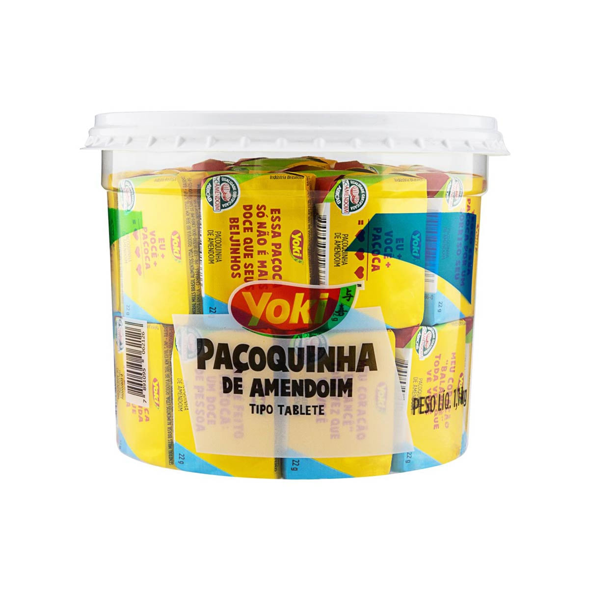 Paçoca Yoki com 50 Unidades 1100g