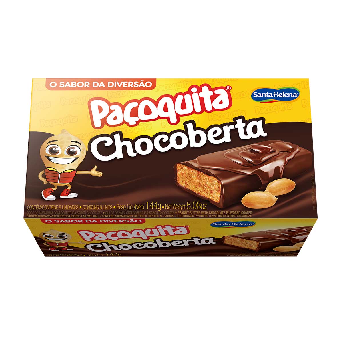 Paçoquita com Cobertura de Chocolate Santa Helena 144g