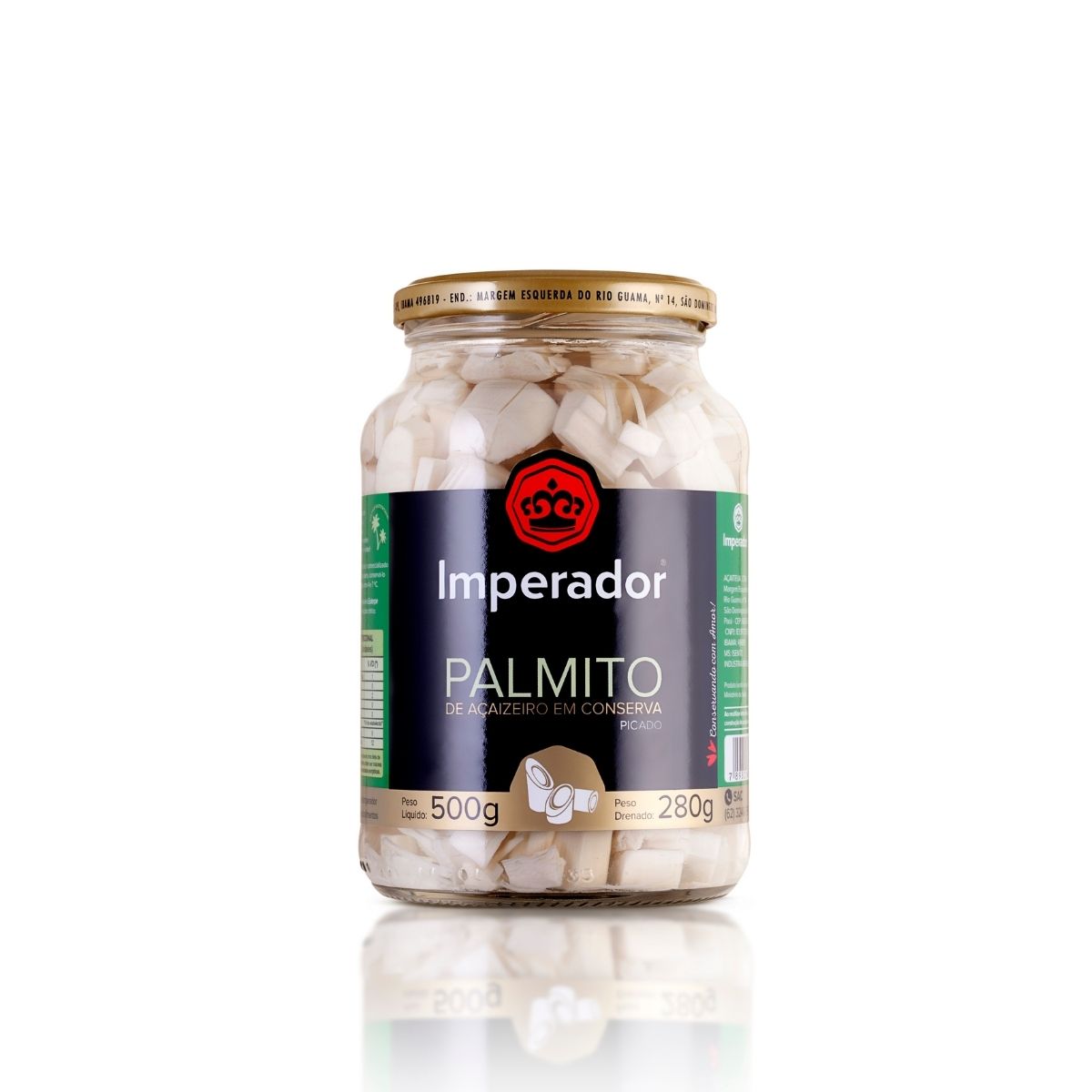 Palmito Picado Vidro Imperador 280 g