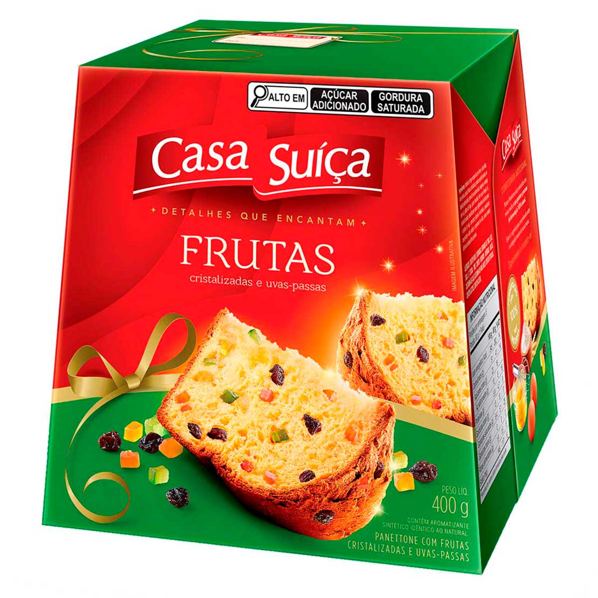 Panetone com Frutas Cristalizadas Casa Suíça 400g