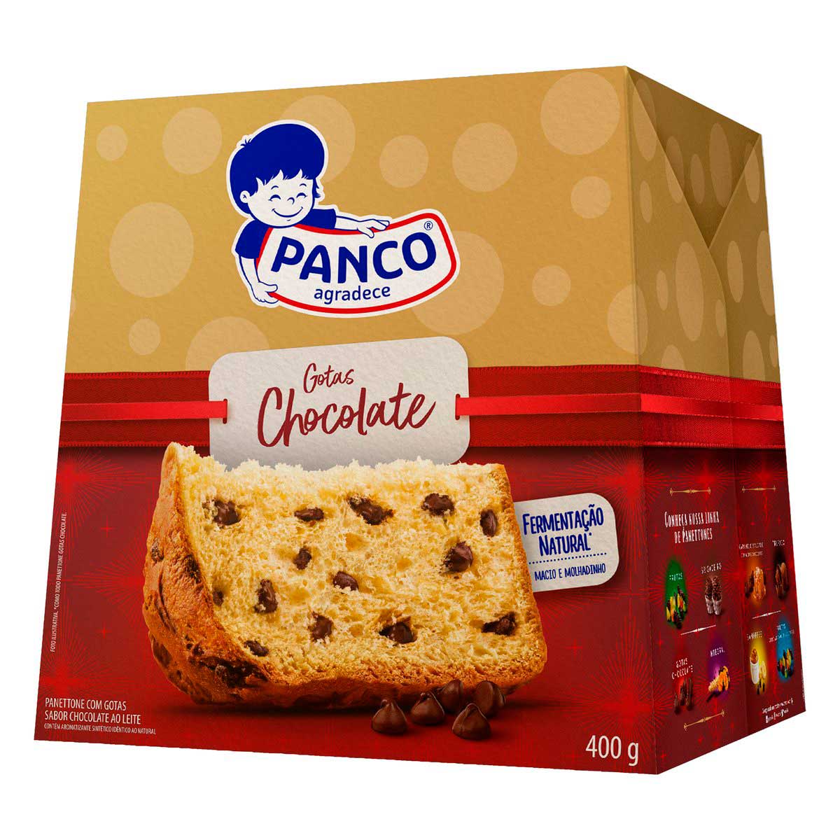 Panetone com Gotas de Chocolate Panco 400g