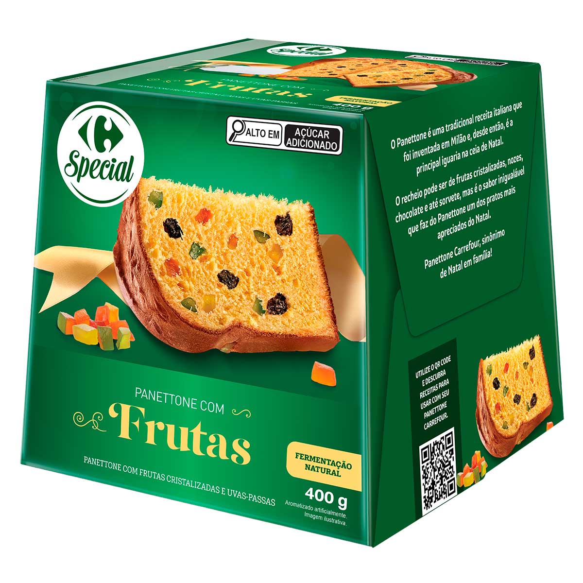 Panetone de Frutas Cristalizadas Carrefour 400 g