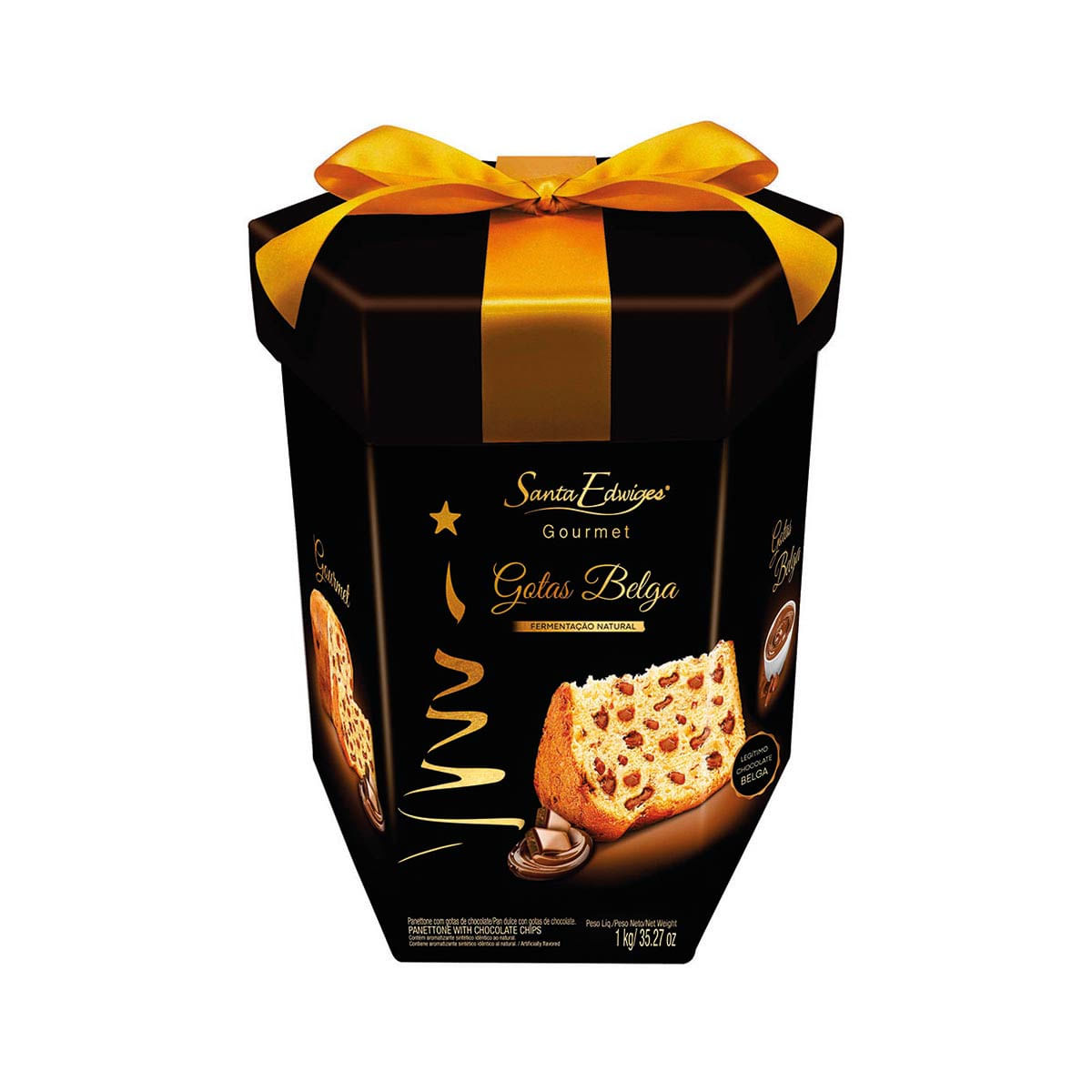 Panetone Gotas de Chocolate Belga Santa Edwiges 1 Kg