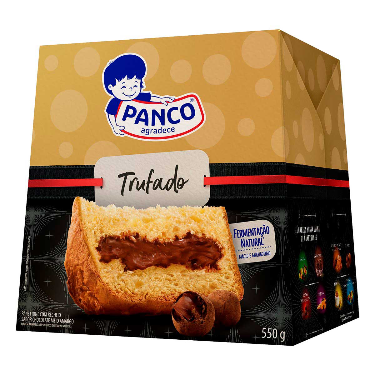 Panetone Trufado com Chocolate Meio Amargo Panco 550g