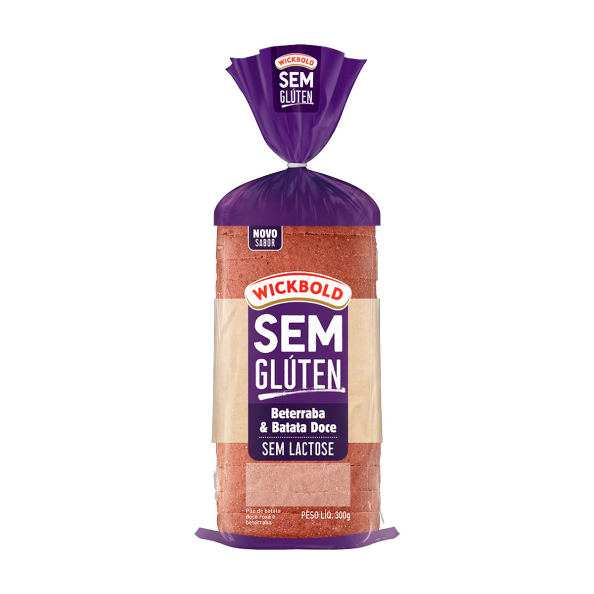 Pão Beterraba e Batata-Doce sem Glúten Zero Lactose Wickbold 300 g