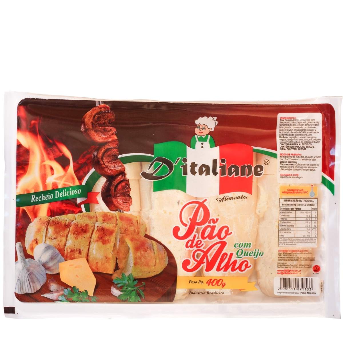 Pão de Alho D&apos;Italiane  400 g