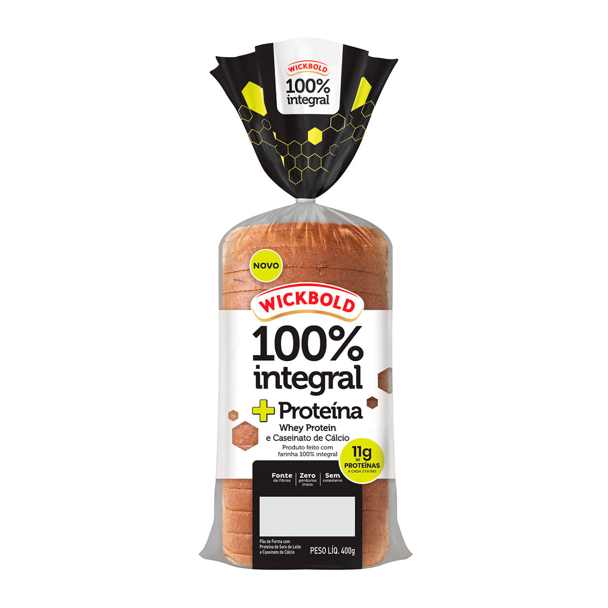 Pão de Forma Integral Wickbold + Proteína Whey &amp; Caseinato 400 g