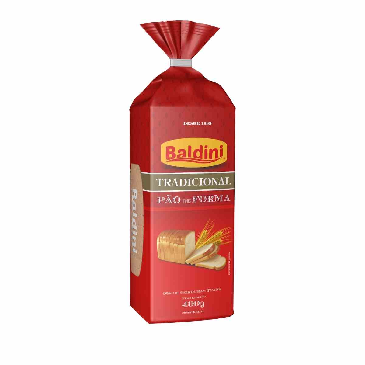 Pão de Forma Tradicional Baldini Pacote 400 g