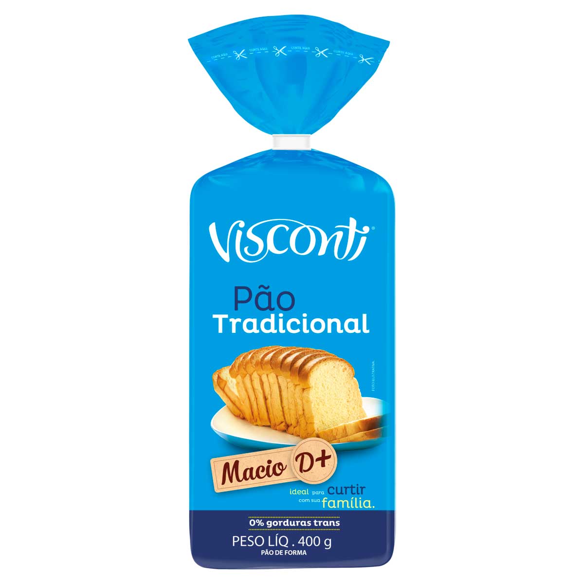 Pão de Forma Tradicional Visconti Pacote 400 g