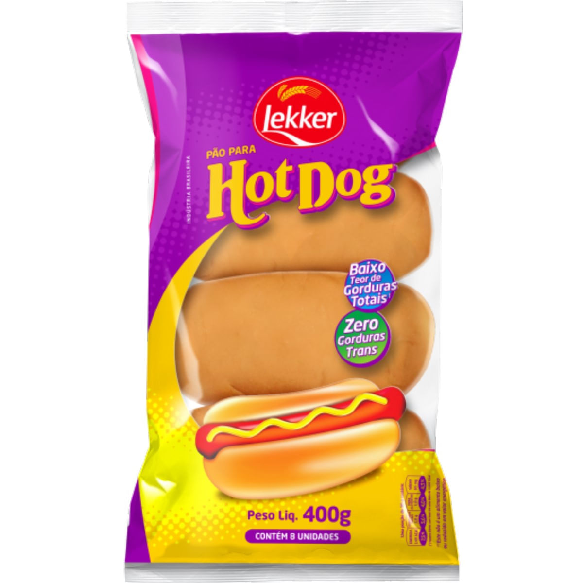 Pão de Hot Dog Lekker 400 g