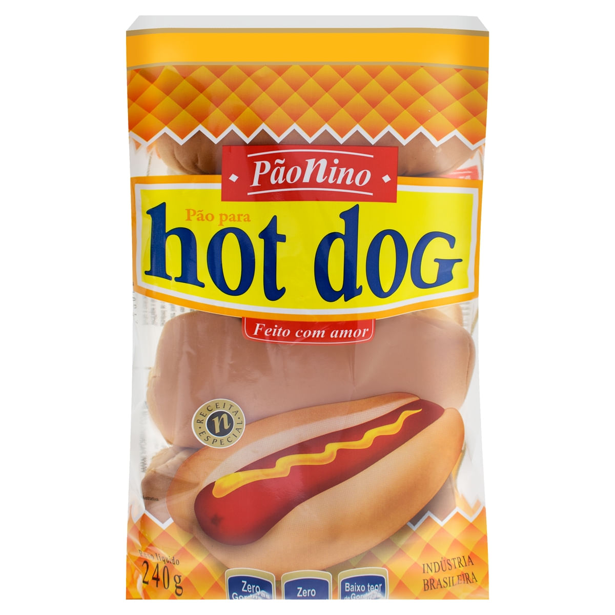 Pão de Hot Dog Pão Nino 240 g