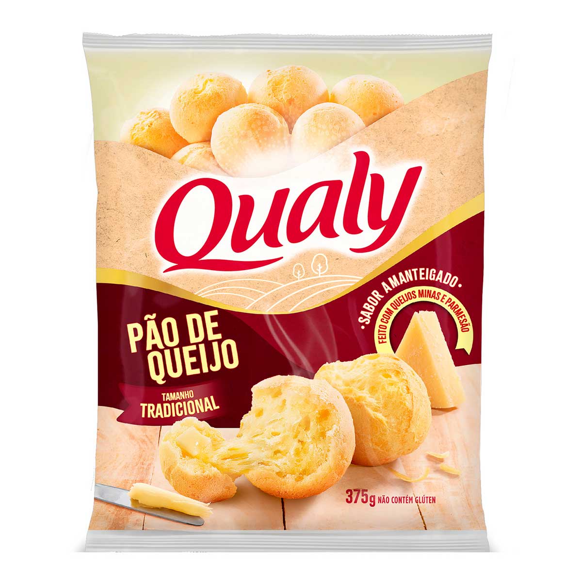 Pão de Queijo Congelado Amanteigado Qualy 375 g