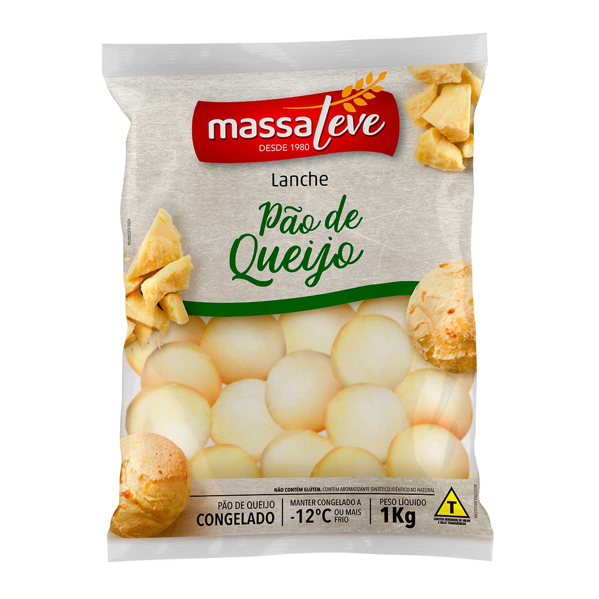 Pão de Queijo Lanche Massa Leve 1kg