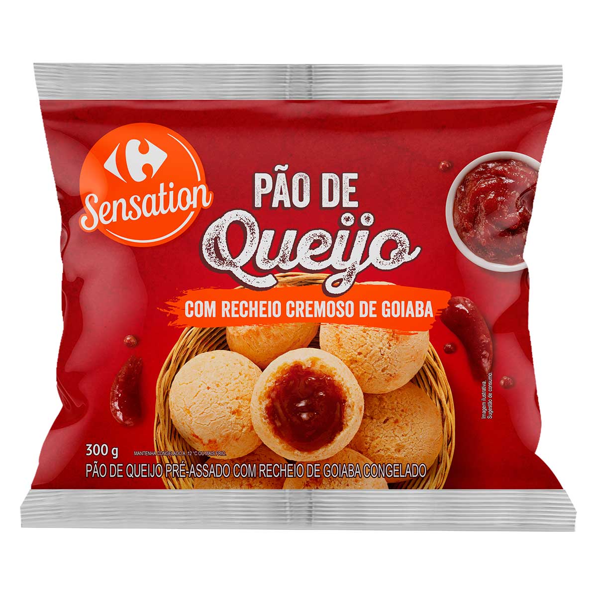 Pão de Queijo Recheado com Goiabada Carrefour Sensation 300g