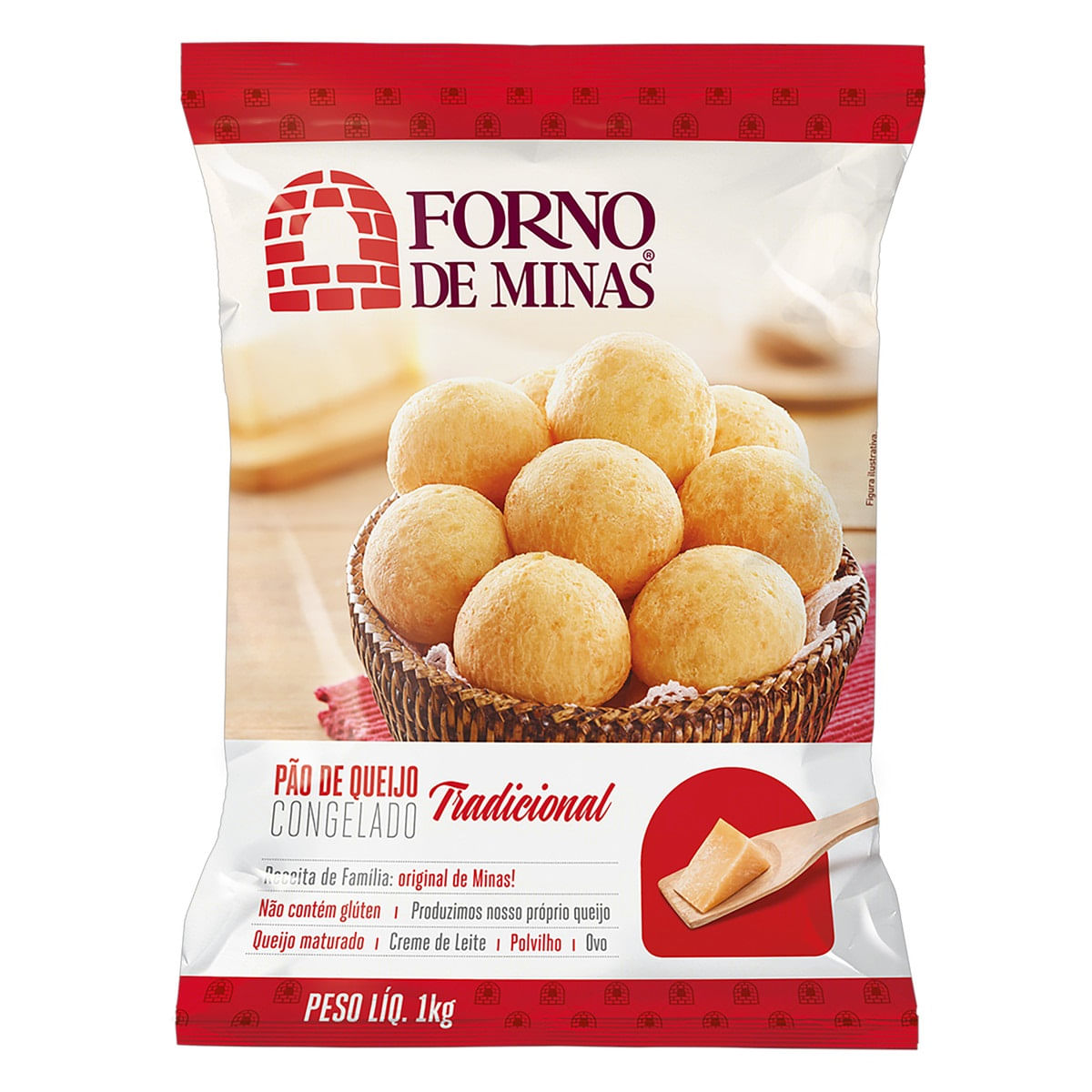 Pão de Queijo sem Glúten Forno de Minas 1Kg