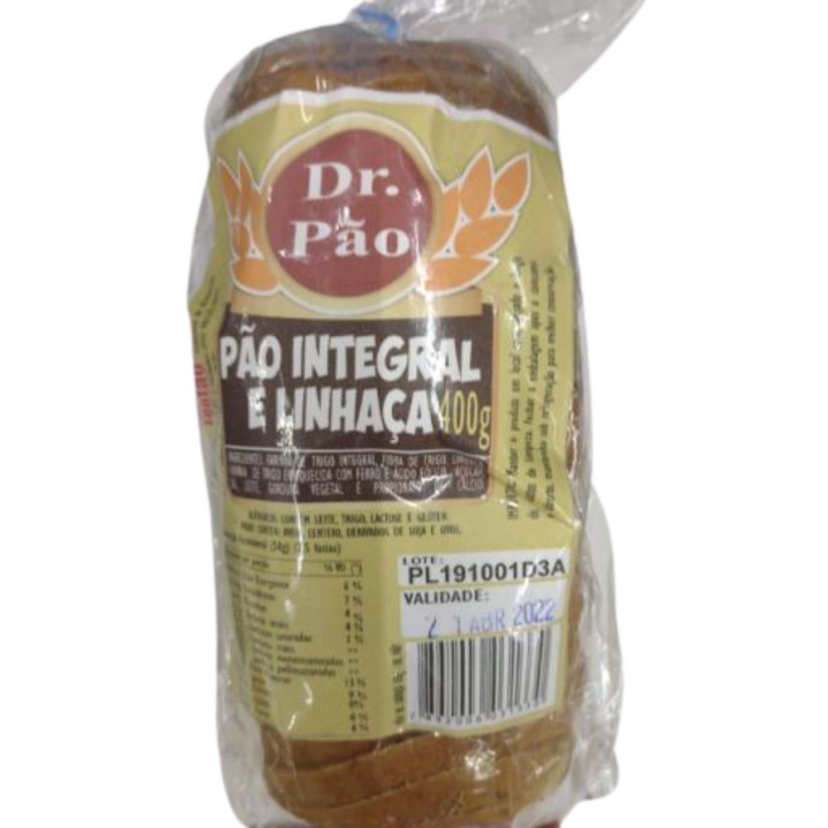 Pão de Forma Integral Linhaça Dr Pão 400 g