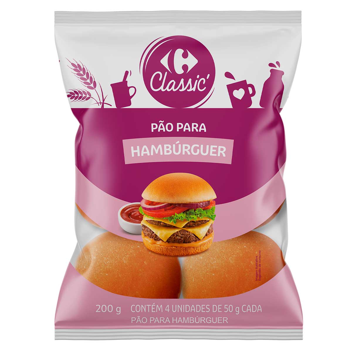 Pão de Hamburguer Lanche Carrefour Classic 200g