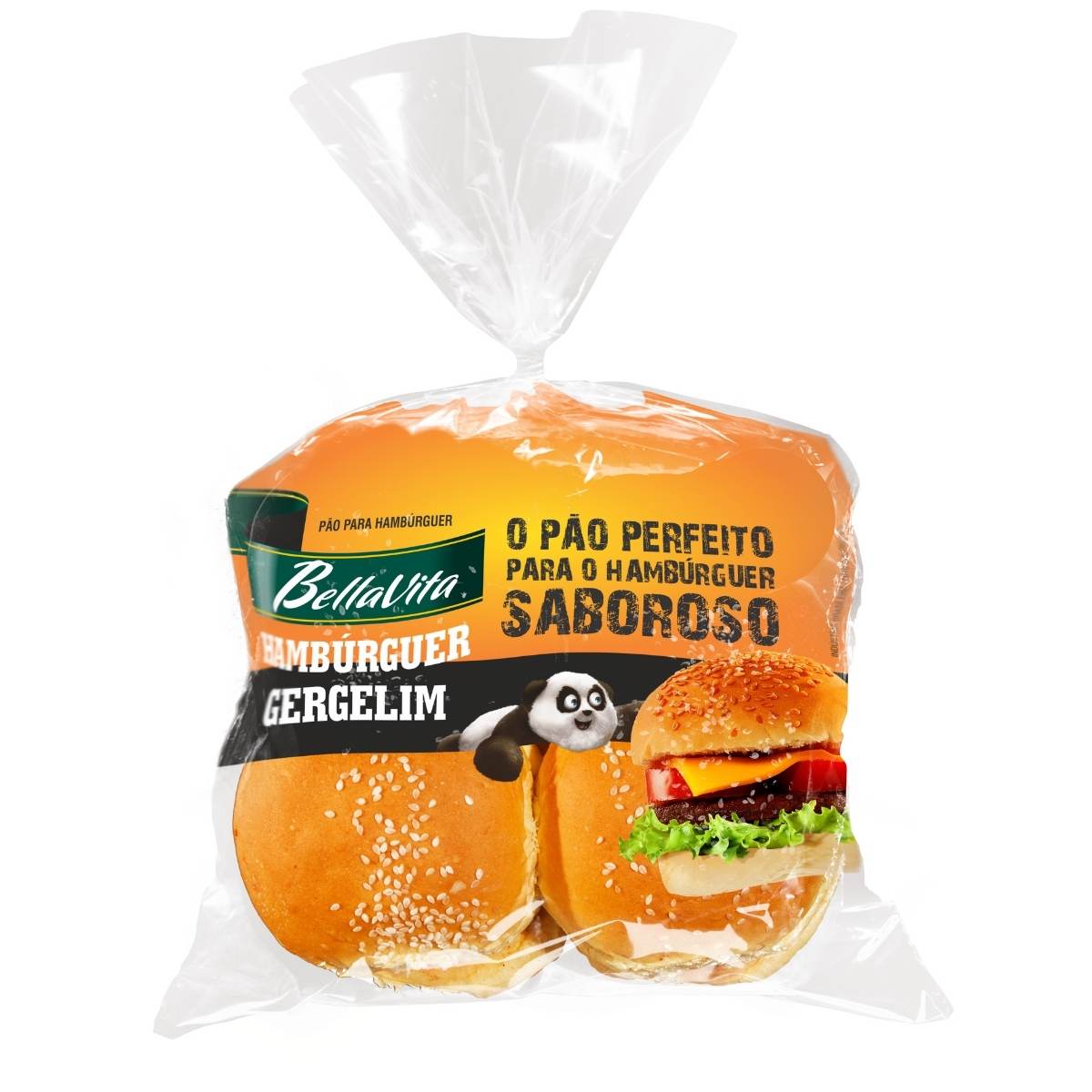 Pão de Hambúrguer Gergelim Bella Vita 8 unidades 450 g