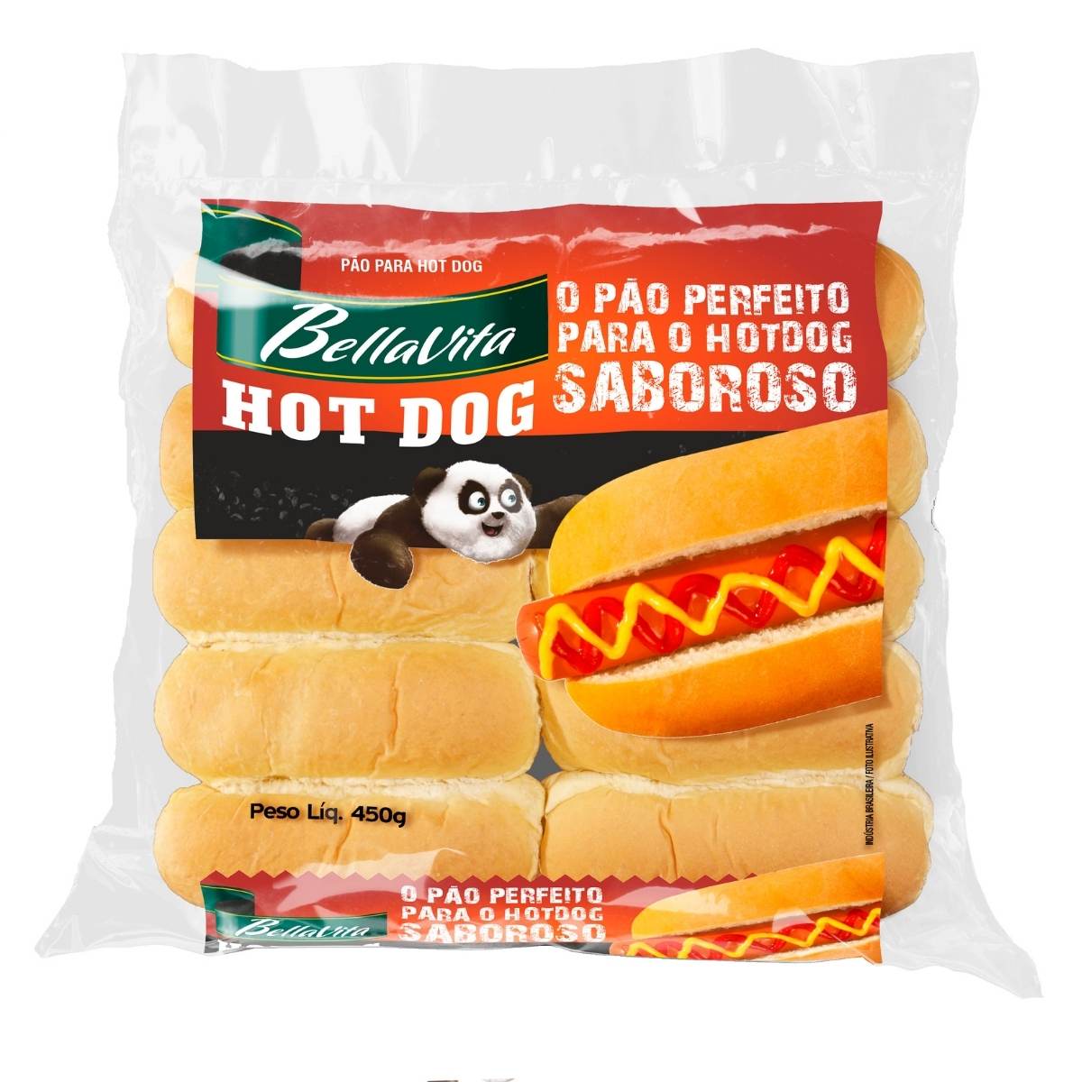 Pão de Hot Dog Bella Vita 10 unidades 450 g