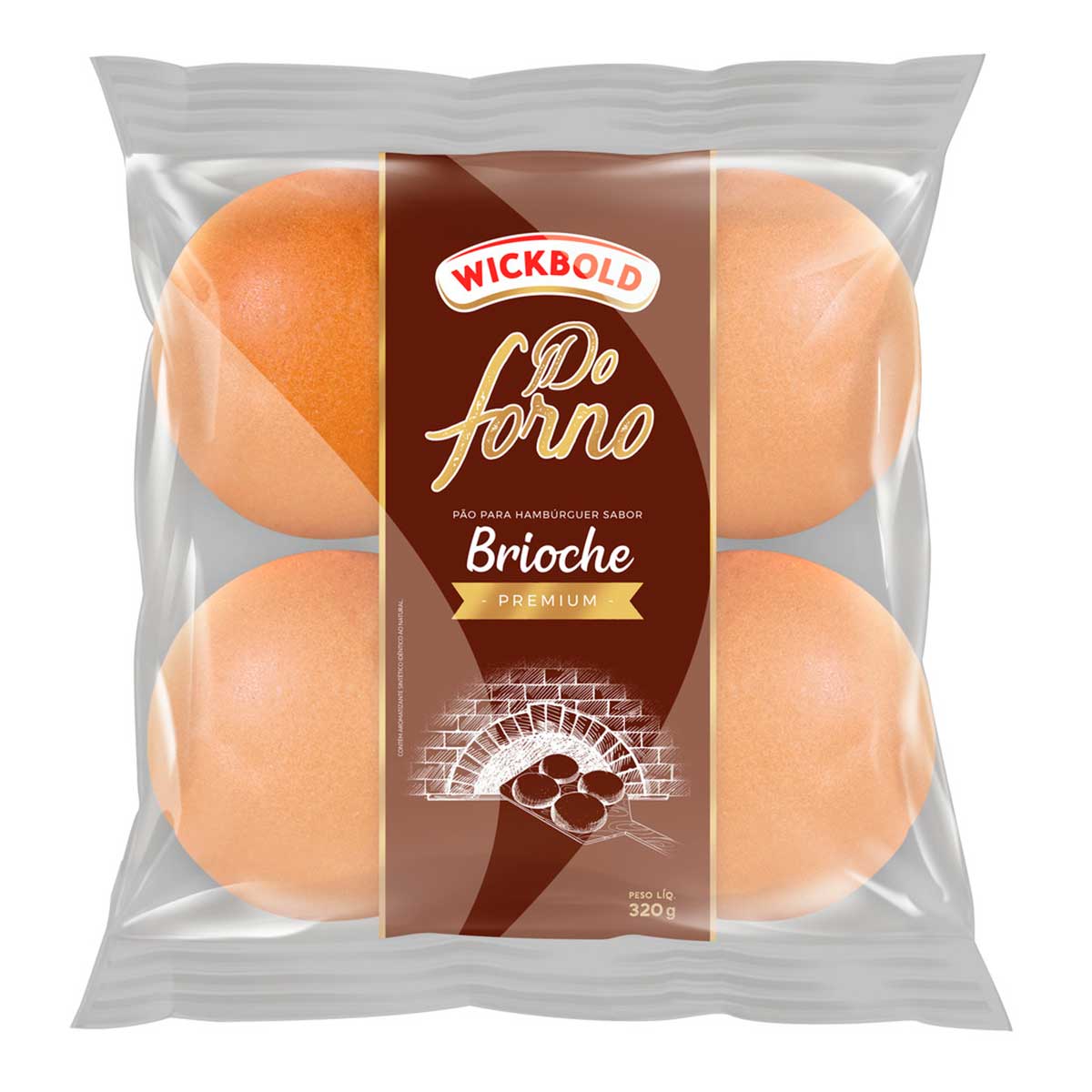 Pão para Hambúrguer Brioche Wickbold Do Forno Premium Pacote 320 g