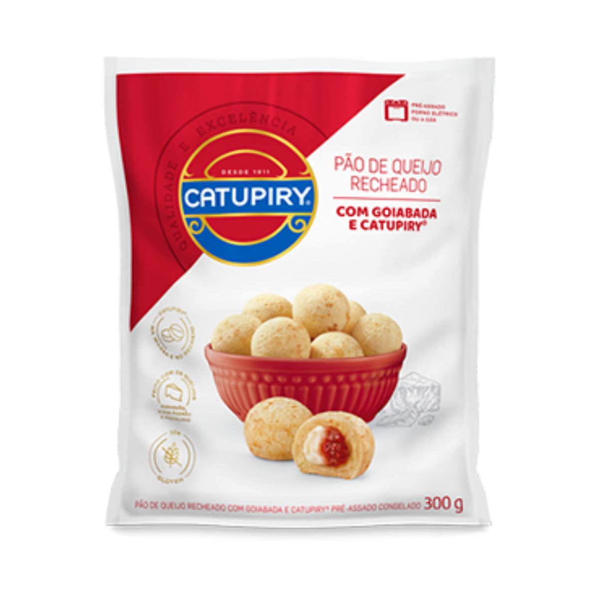 Pão de Queijo Goiaba e Catupiry Recheado 300 g