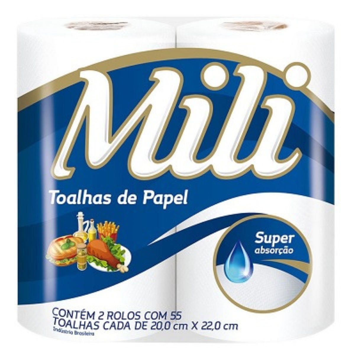 Papel Toalha Mili 2 Unidades X 55 Folhas