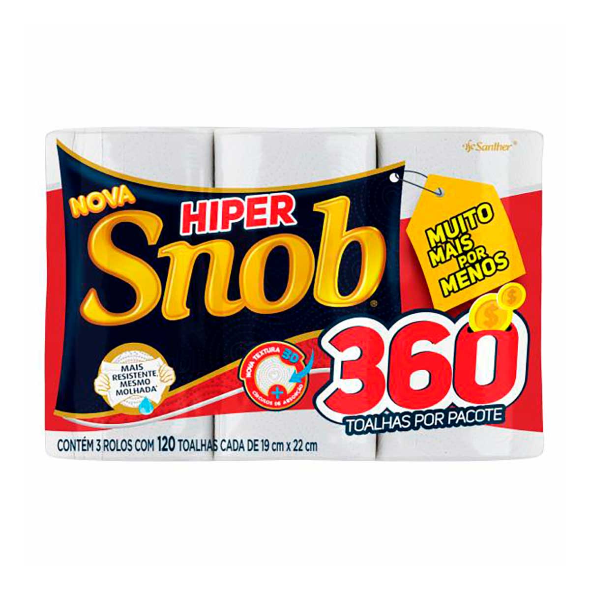 Papel Toalha Snob Hiper 3 Unidades