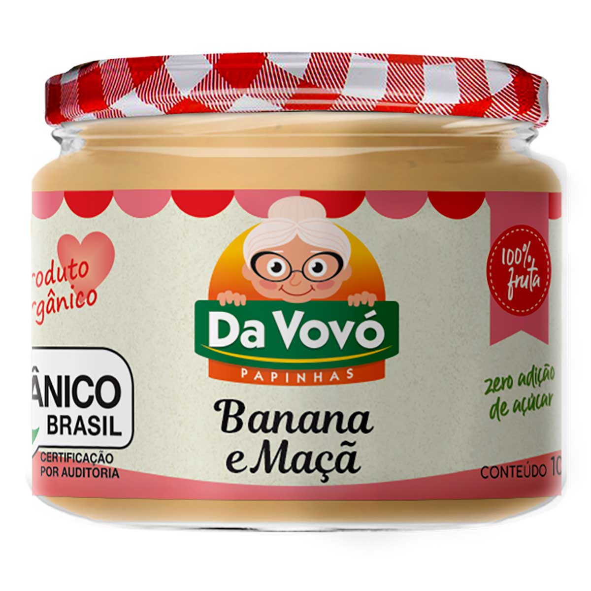 Papinha Sabor Maçã e Banana Da Vovó Papinhas 100ml