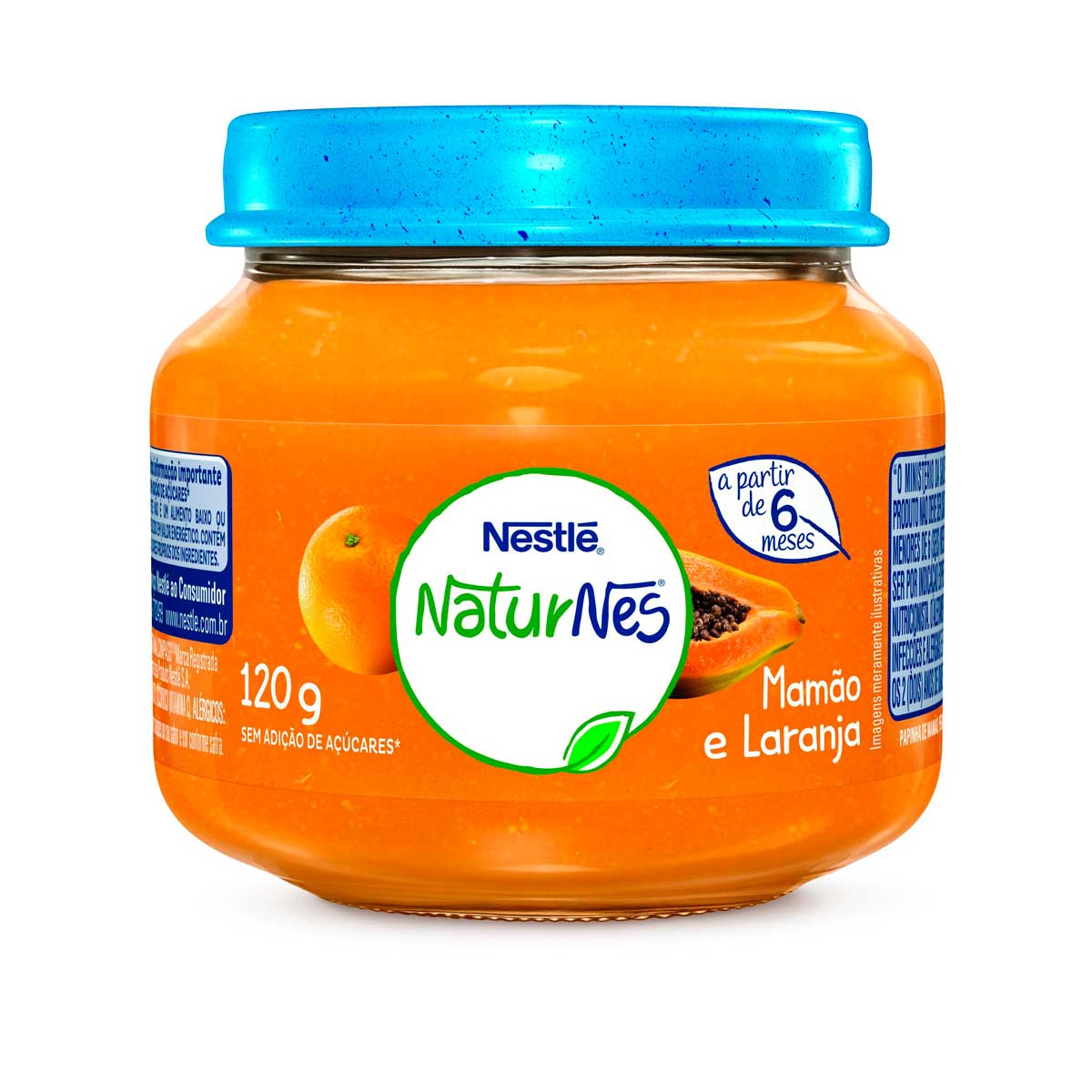 Papinha Mamão e Laranja Nestlé Naturnes 120 g