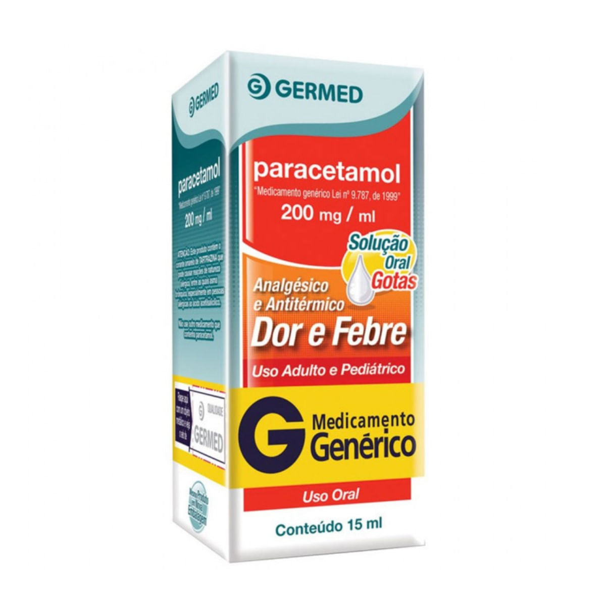 Paracetamol em Gotas 200mg Germed 15ml