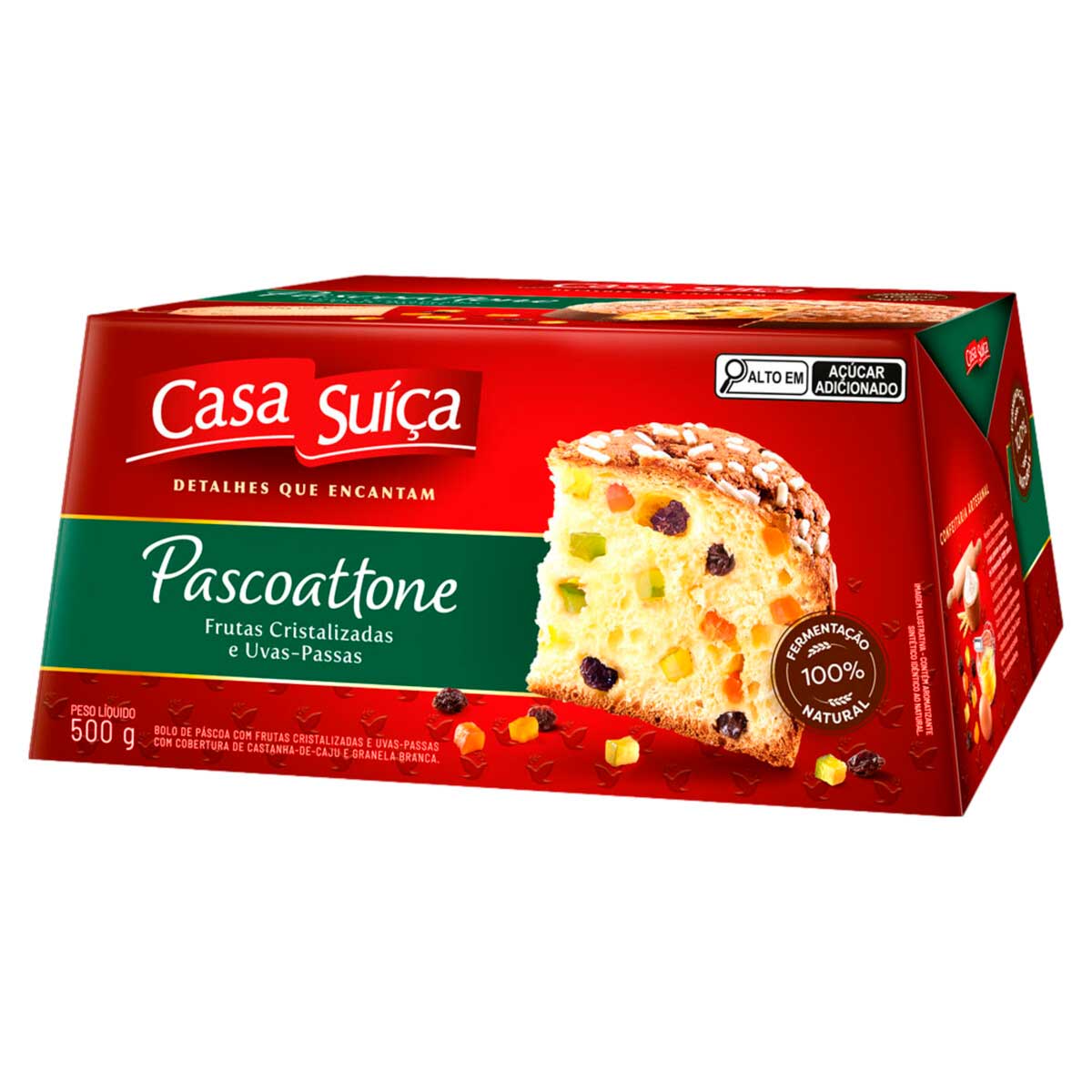 Pascoattone Frutas Cristalizadas Casa Suíça 500g