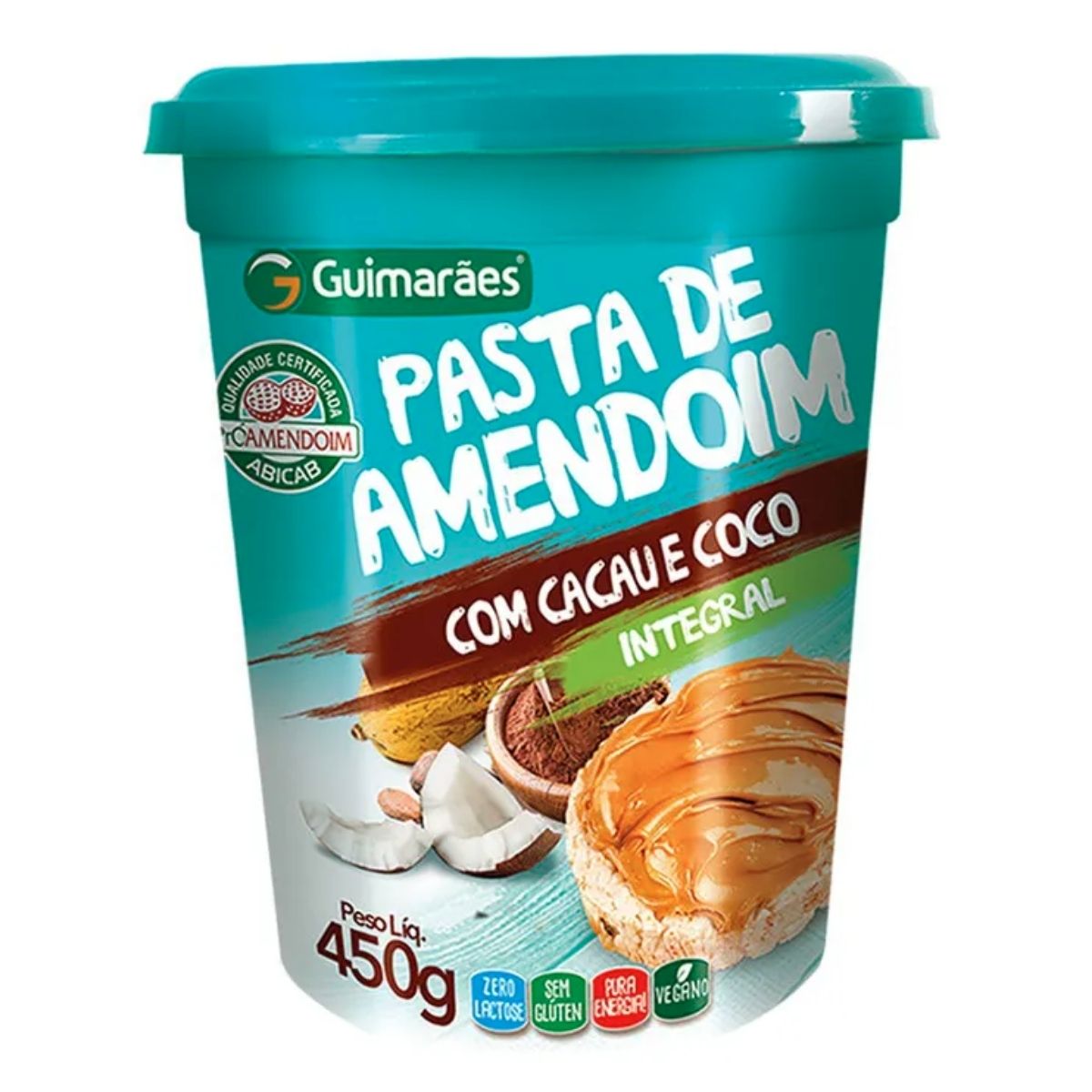 Pasta de Amendoim Guimarães Cacau com Coco 450 g