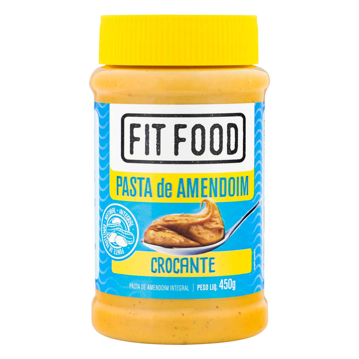 Pasta de Amendoim Crocante Natural Integral Zero Sódio e Açúcar Fit Food 450g