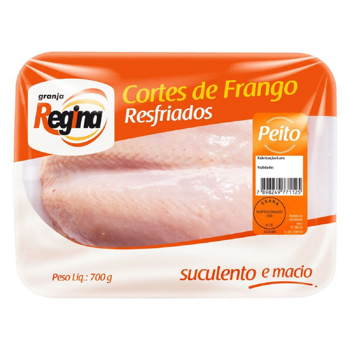 Peito Frango Resfriado Granja Regina Bandeja 700 g