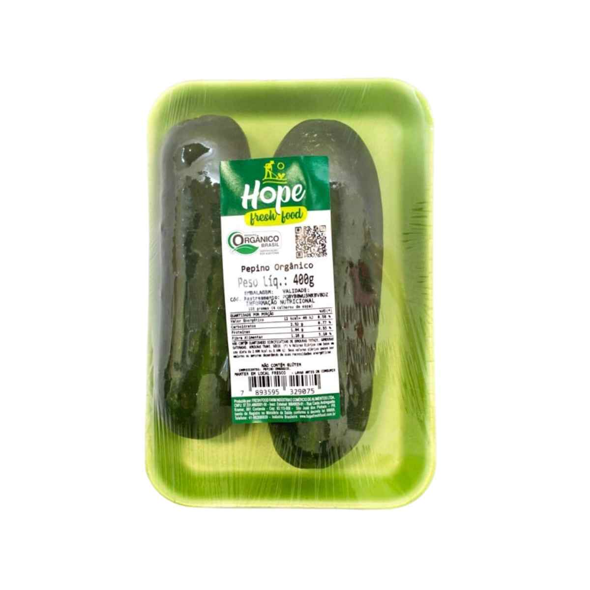 Pepino Orgânico Hope 400 g