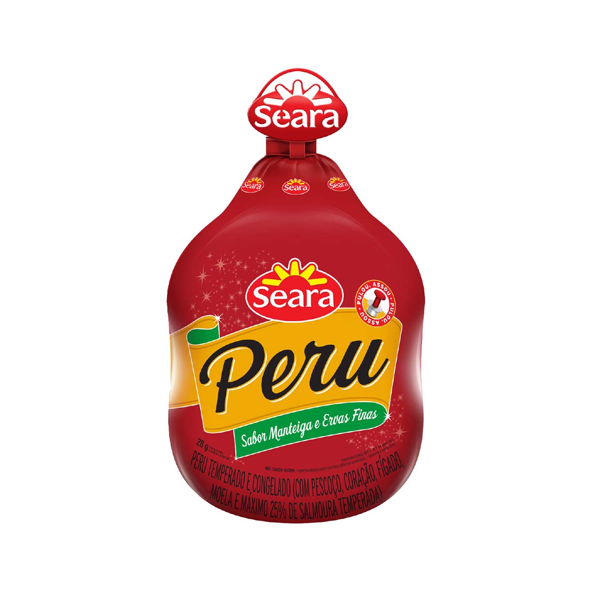 Peru Inteiro Temperado Manteiga com Ervas Seara 3,1 Kg