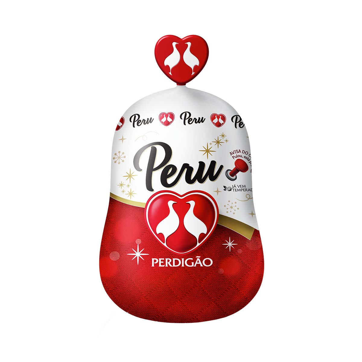 Peru Inteiro Temperado Perdigão 4,9 Kg