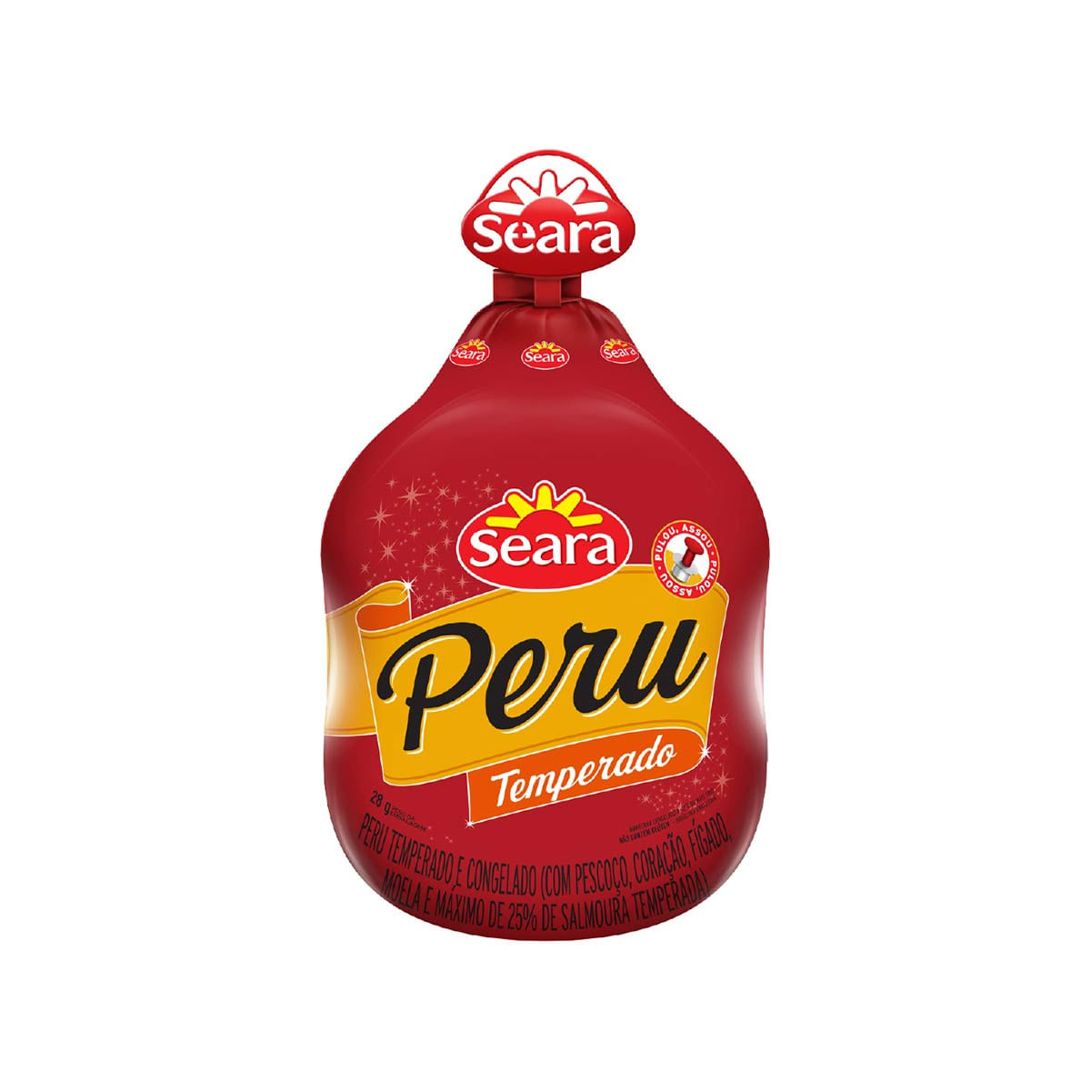 Peru Inteiro Temperado Seara 3,7Kg